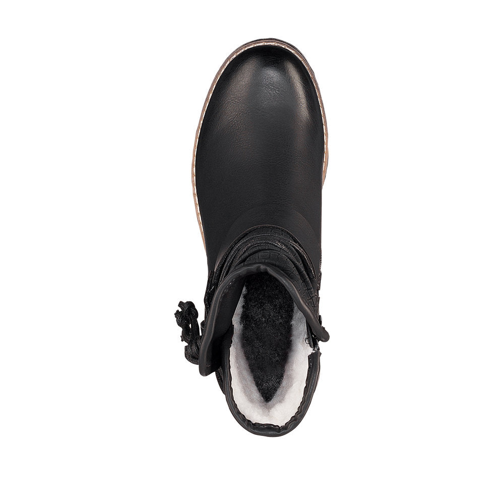 Rieker 94689-00 Womens Black Boots