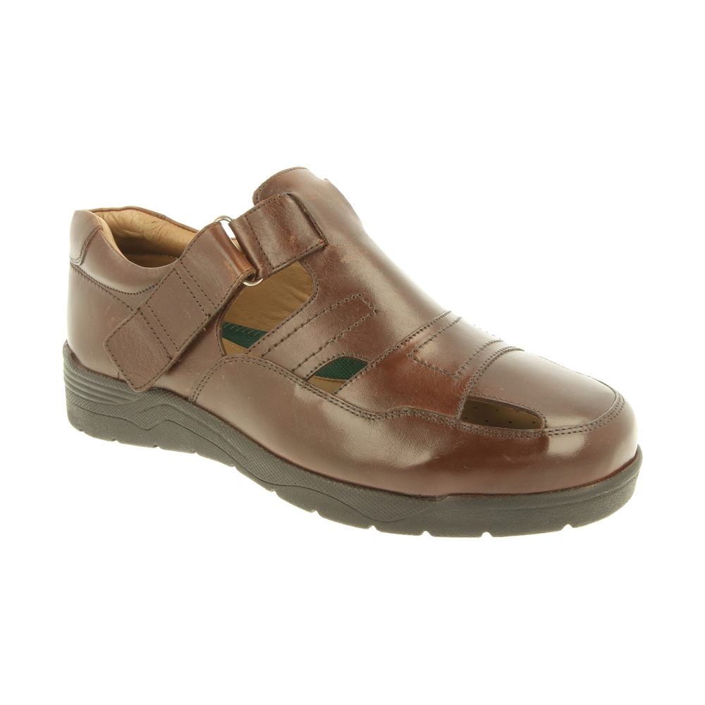 DB Shoes Barney Brown Leather Sandals 2V