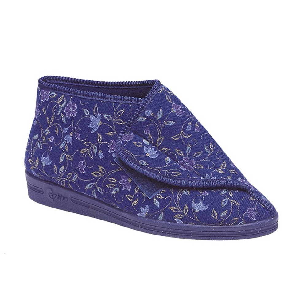 Comfylux LS415C Andrea Blue Floral Slipper