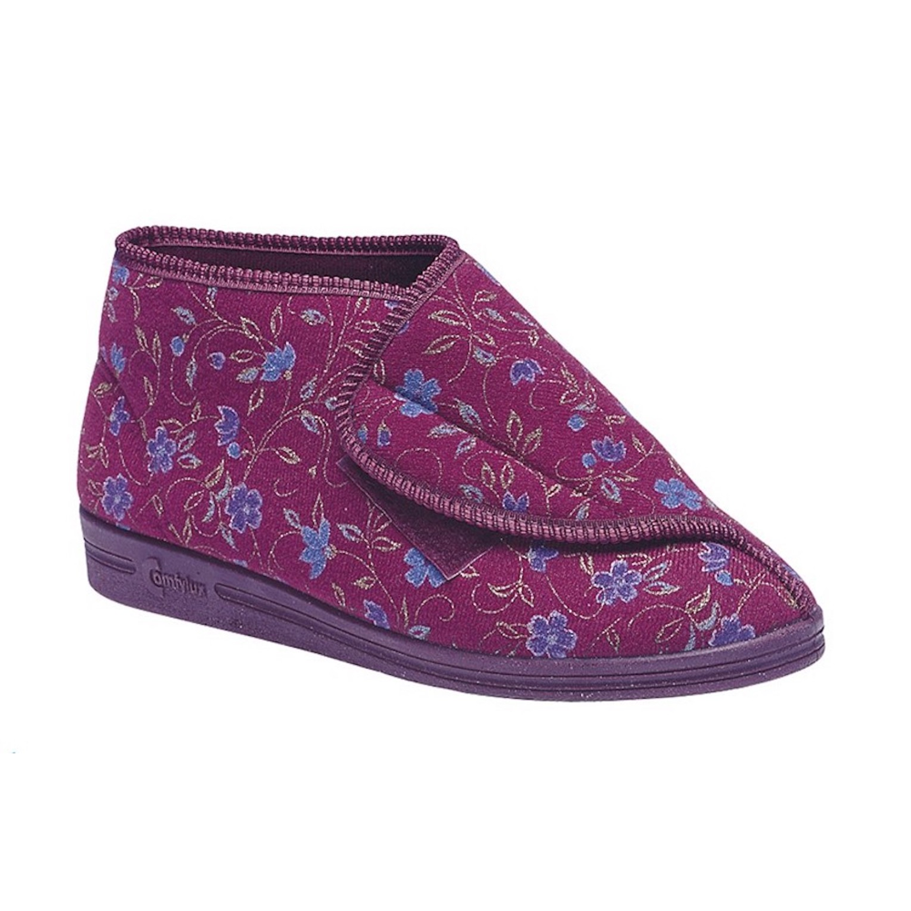 Comfylux LS415D Andrea Wine Floral Slipper