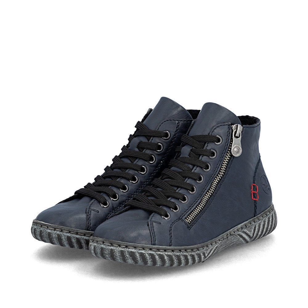 Rieker N0921-14 Womens Blue Wide Boots