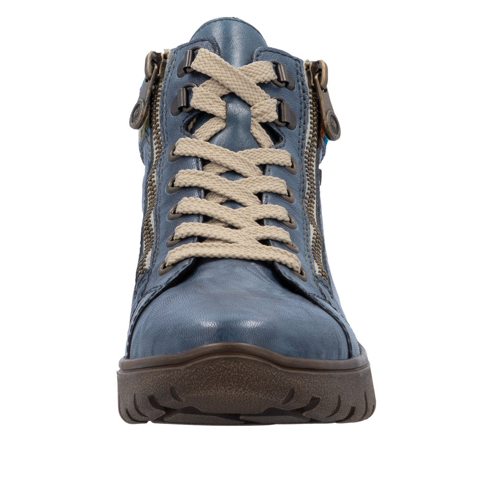 Rieker N1305-14 Womens Blue Wide Boots