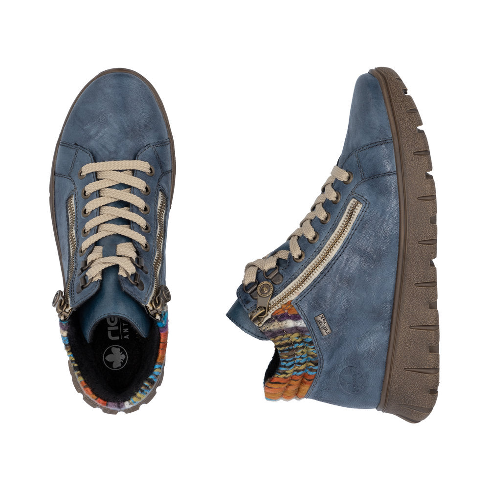 Rieker N1305-14 Womens Blue Wide Boots