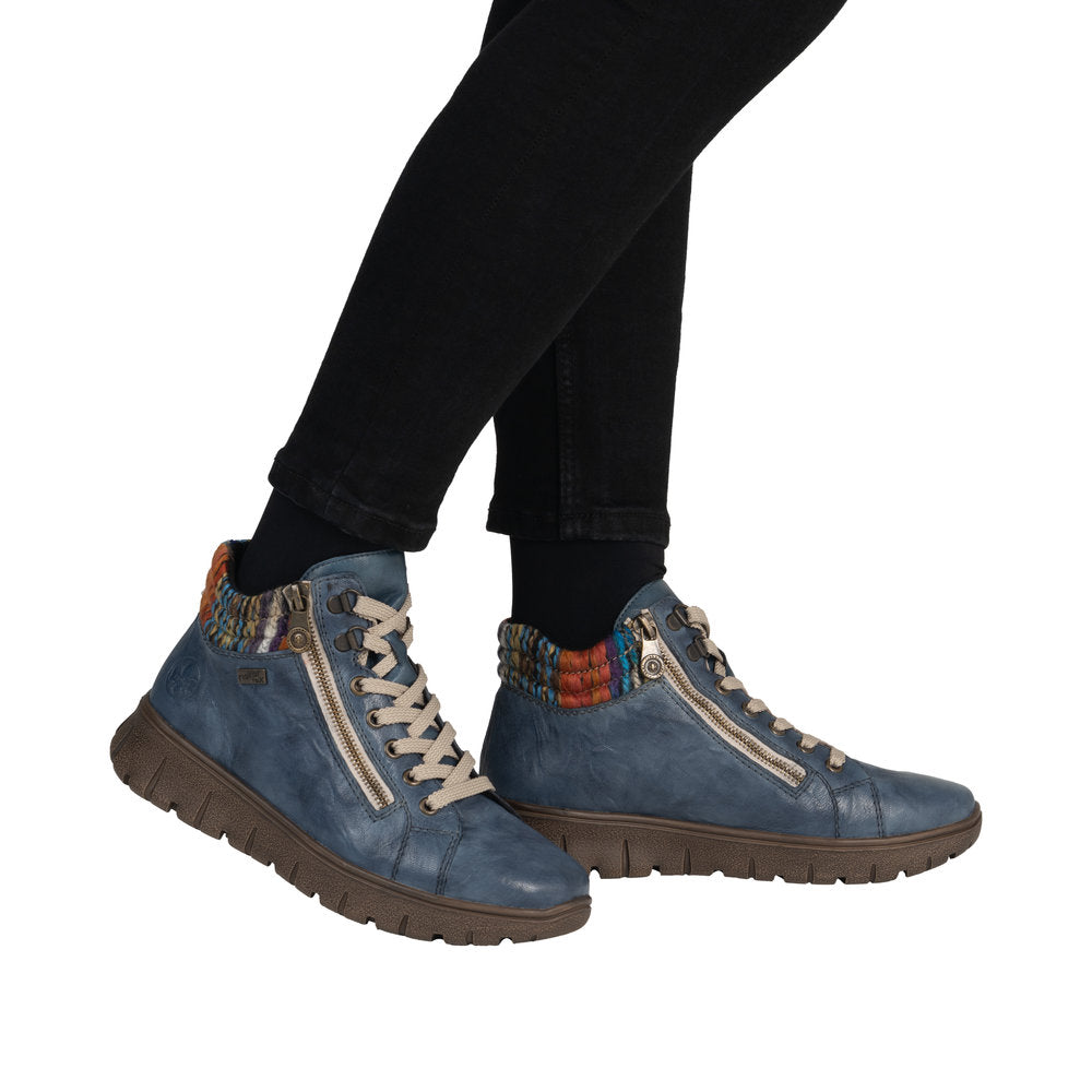 Rieker N1305-14 Womens Blue Wide Boots