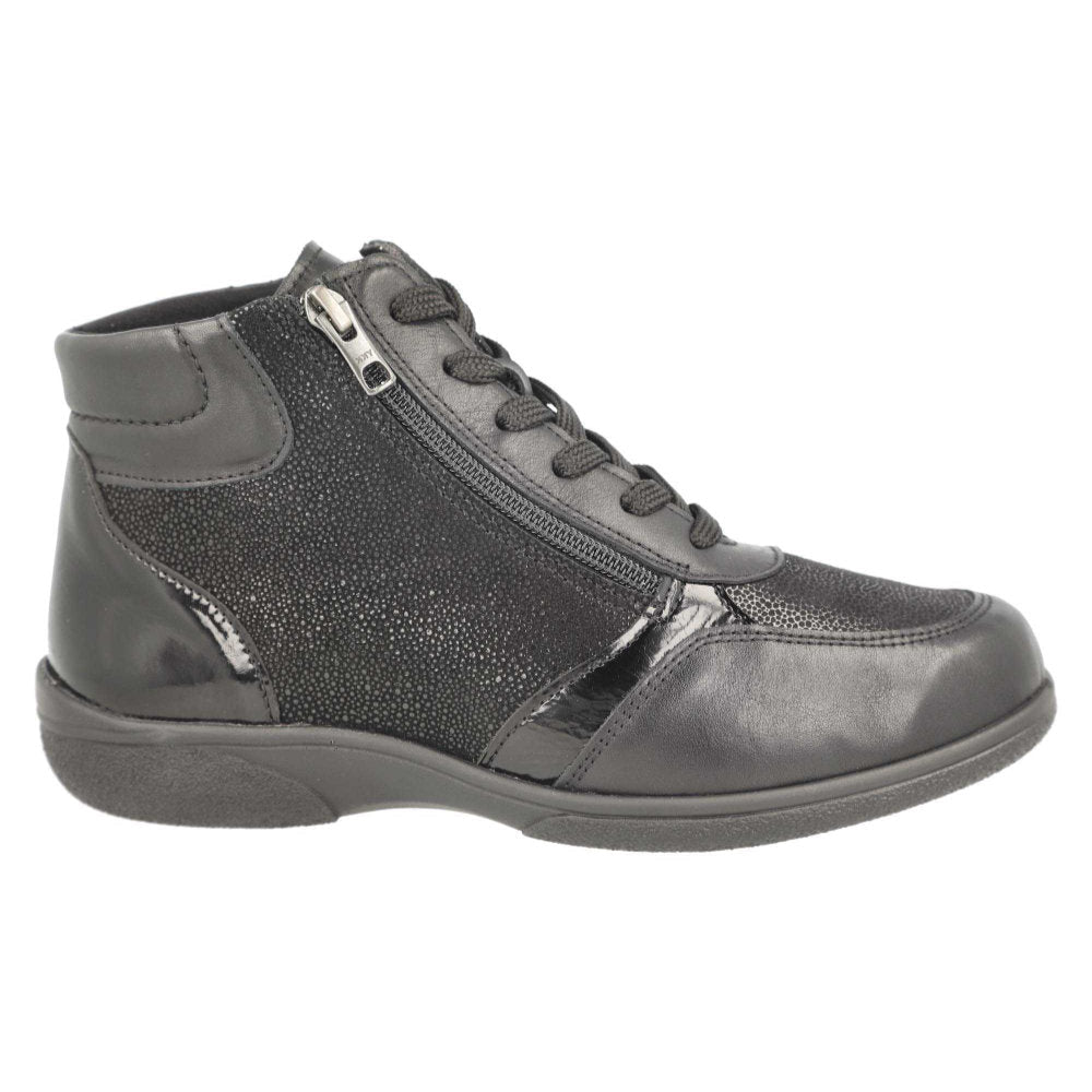 DB Shoes Nova Black Leather Boots 2V