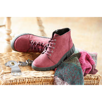 DB Shoes Poplar Burgundy Suedette Boots 6V