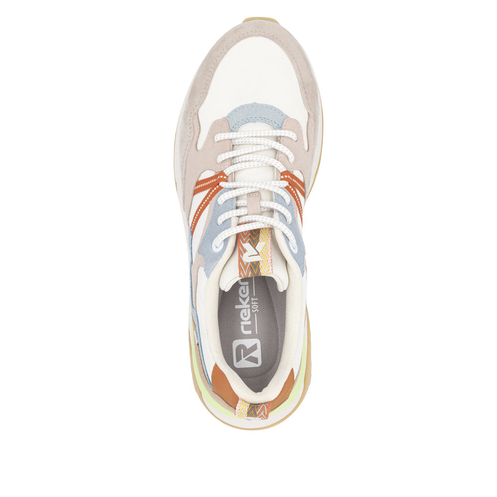 Rieker Sport W2501-82 White Combination Trainers