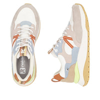 Rieker Sport W2501-82 White Combination Trainers