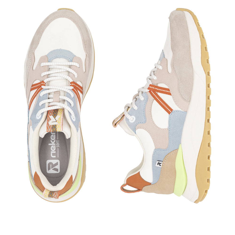 Rieker Sport W2501-82 White Combination Trainers