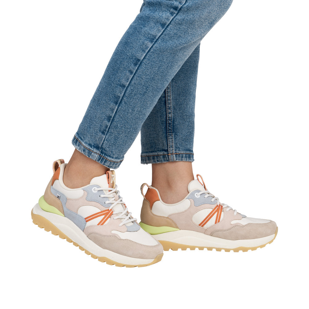 Rieker Sport W2501-82 White Combination Trainers
