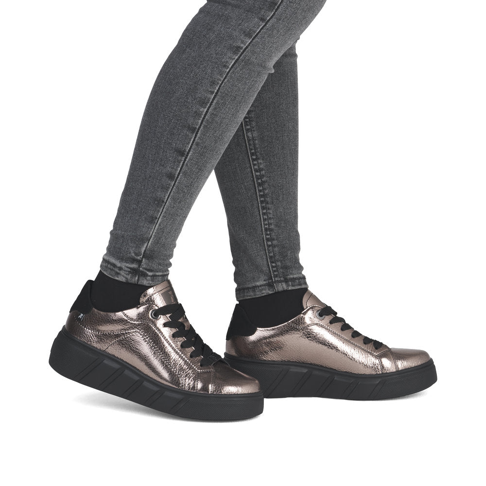 Rieker W2601-91 Womens Metallic Shoes