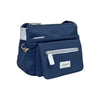 Nova Leathers 1651 Navy / Lt Grey Zip Top Flap Pocket X-Body