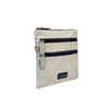 Nova Leathers 4512 Lt Grey / Navy Flat 3 Zip X-Body