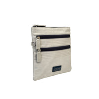 Nova Leathers 4512 Lt Grey / Navy Flat 3 Zip X-Body