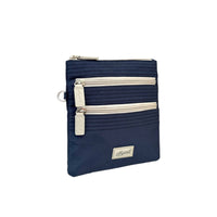 Nova Leathers 4512 Navy / Lt Grey Flat 3 Zip X-Body