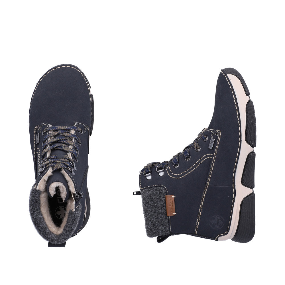 Rieker Angela 45925-14 Blue Boots