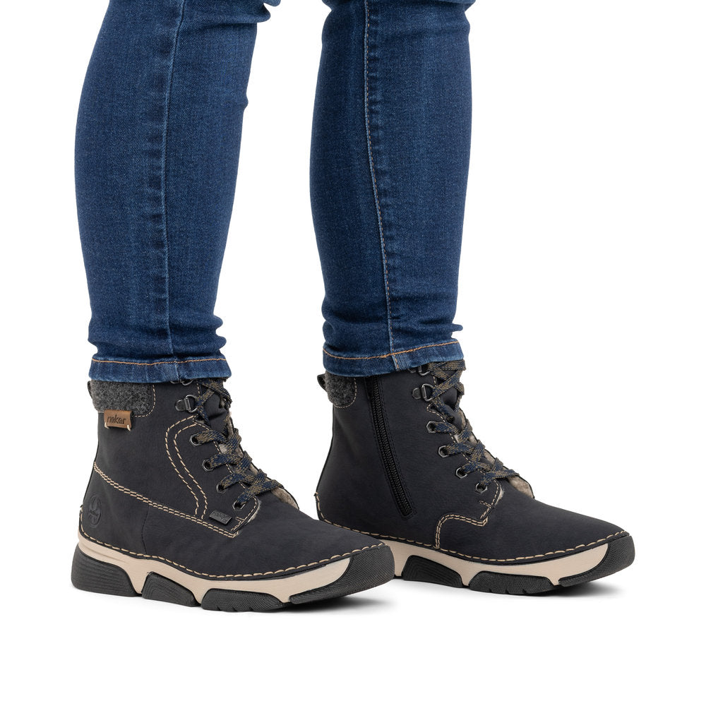 Rieker Angela 45925-14 Blue Boots