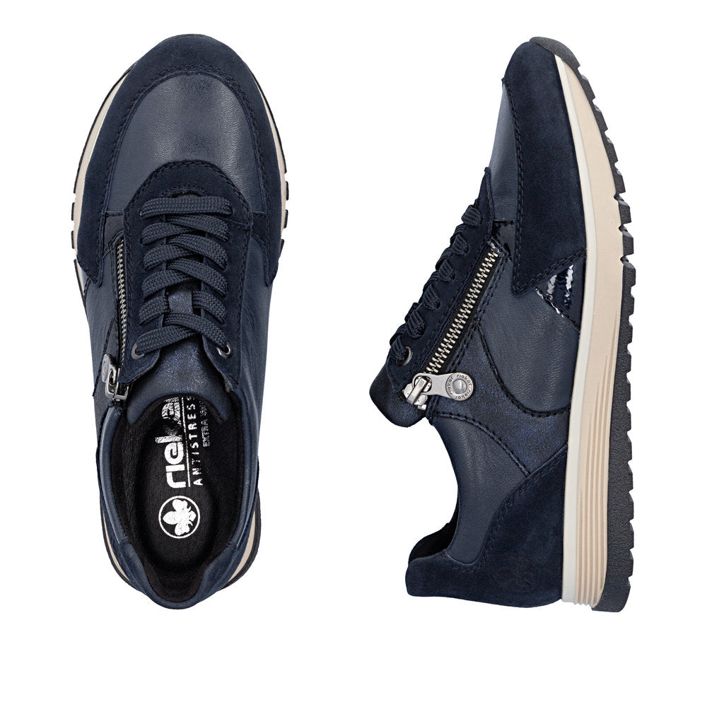 Rieker Nancy 49010-14 Wide Blue Shoes