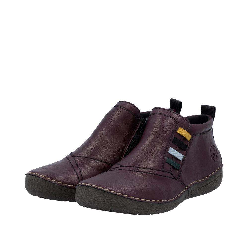 Rieker Angela 52584-30 Purple Shoes