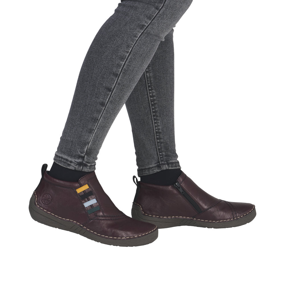 Rieker Angela 52584-30 Purple Shoes
