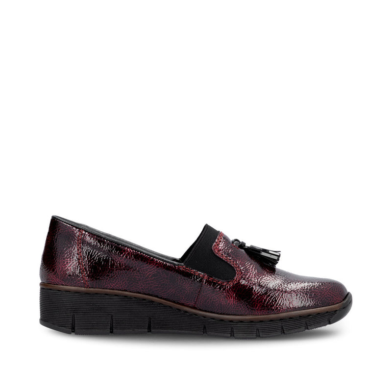 Rieker 53751-35 Womens Bordeaux/Black Shoes