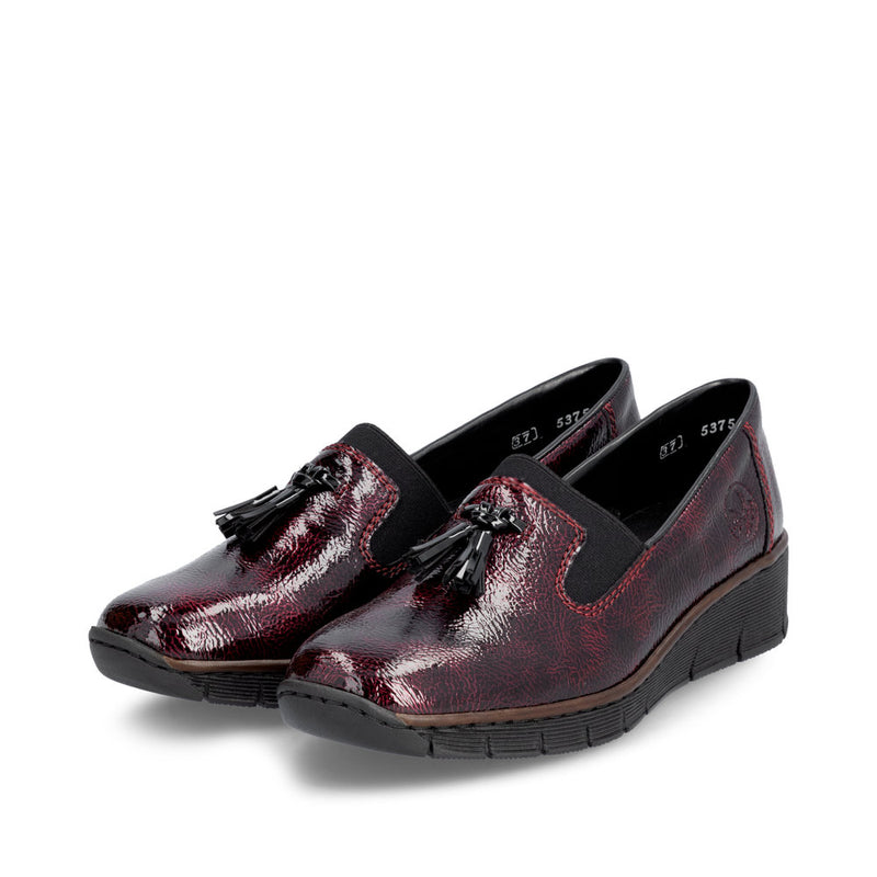Rieker 53751-35 Womens Bordeaux/Black Shoes