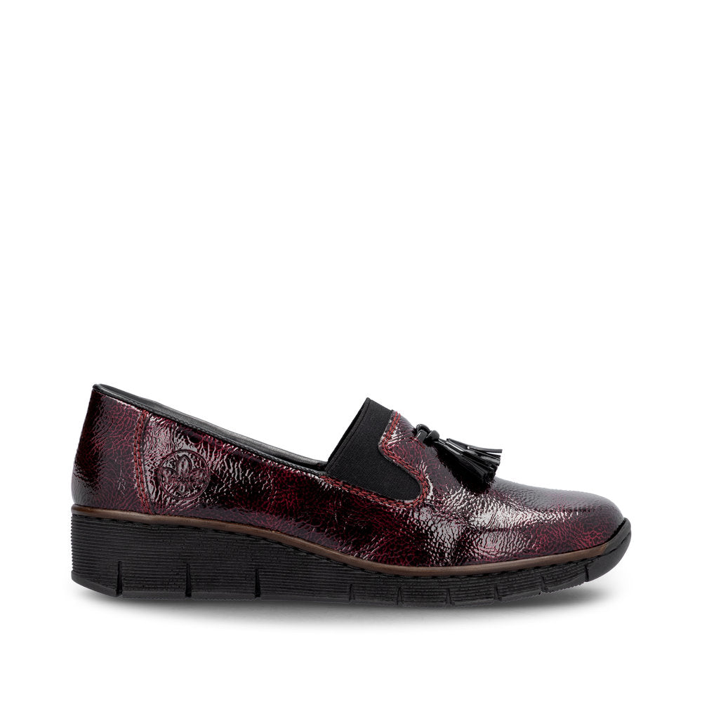 Rieker 53751-35 Womens Bordeaux/Black Shoes