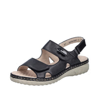Rieker 60462-00 Black Sandals
