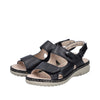 Rieker 60462-00 Black Sandals