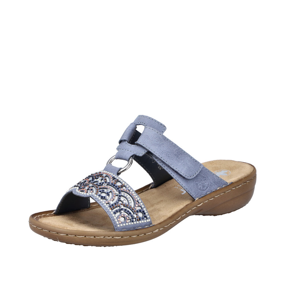 Rieker Regina 608K2-12 Petrol Sandals