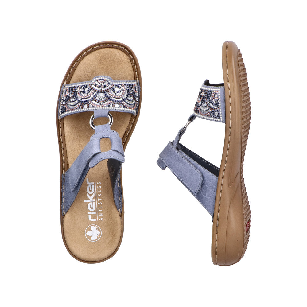 Rieker Regina 608K2-12 Petrol Sandals