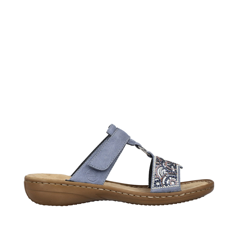 Rieker Regina 608K2-12 Petrol Sandals