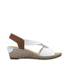 Rieker 624H6-81 White Combination Sandals
