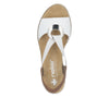 Rieker 624H6-81 White Combination Sandals