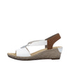 Rieker 624H6-81 White Combination Sandals