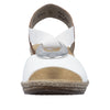 Rieker 624H6-81 White Combination Sandals