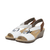 Rieker 624H6-81 White Combination Sandals