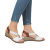 Rieker 624H6-81 White Combination Sandals
