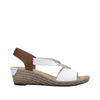 Rieker 624H6-81 White Combination Sandals