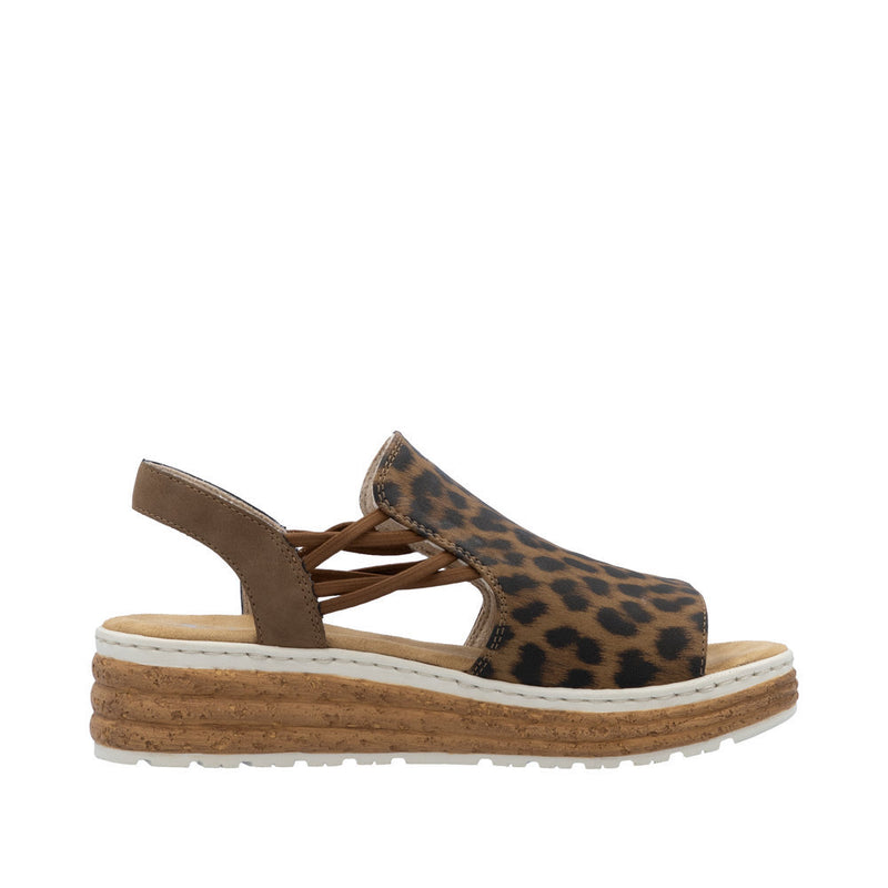 Rieker 62741-90 Leopard Print Sandals