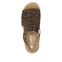 Rieker 62741-90 Leopard Print Sandals