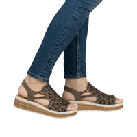 Rieker 62741-90 Leopard Print Sandals