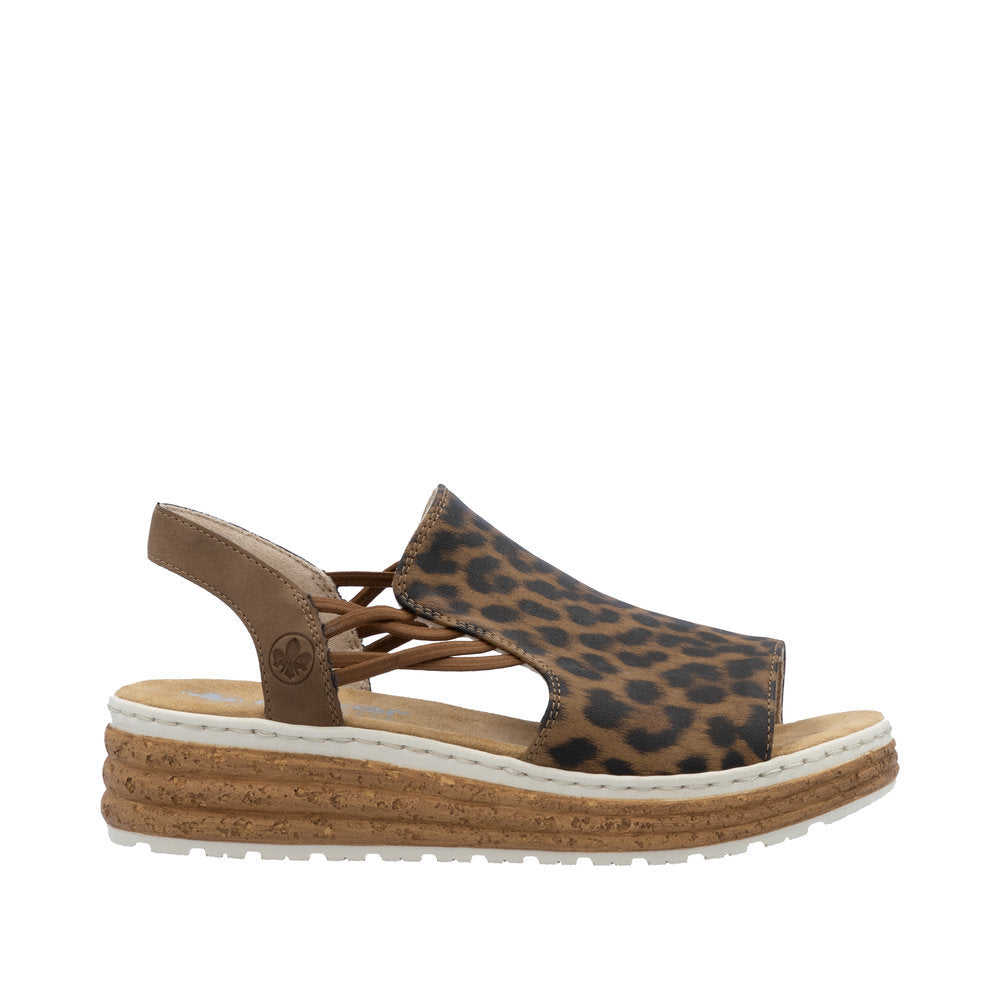 Rieker 62741-90 Leopard Print Sandals