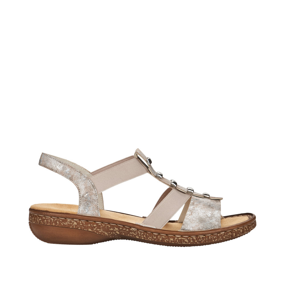 Rieker 62850-90 Metallic Sandals