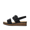 Rieker 62950-00 Black Sandals