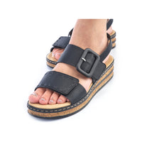 Rieker 62950-00 Black Sandals