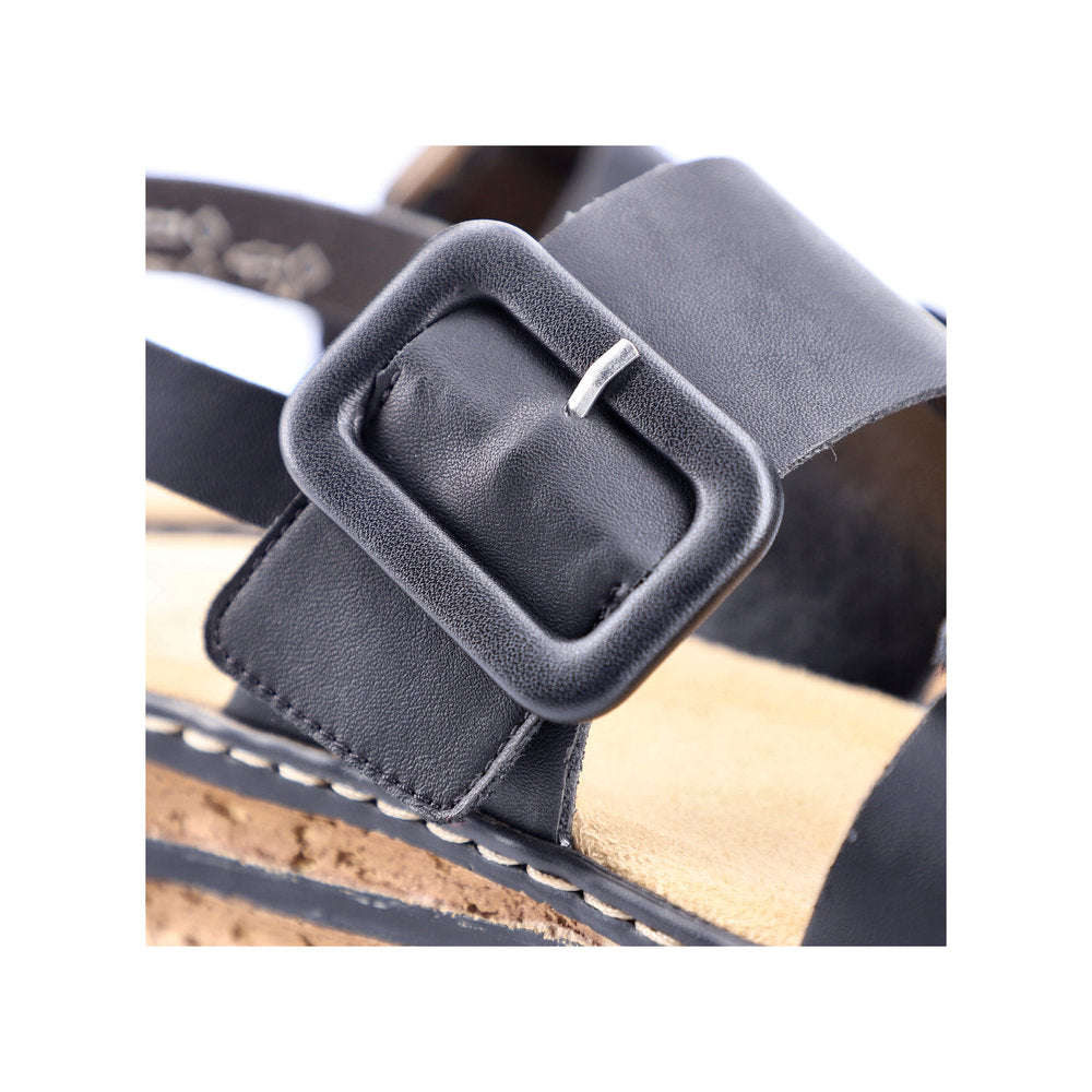 Rieker Regina 62950-00 Black Sandals
