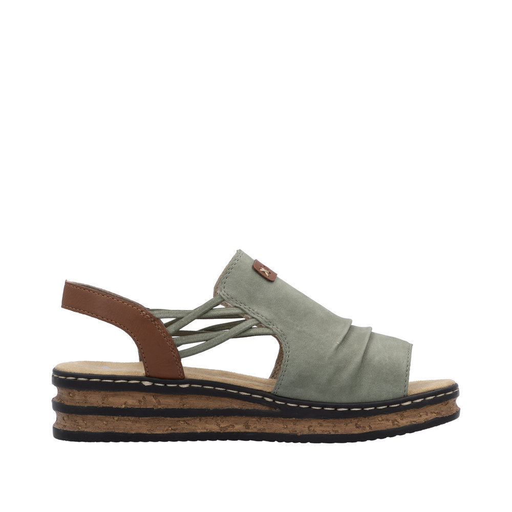 Rieker Regina 62962-52 Green Sandals