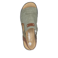 Rieker Regina 62962-52 Green Sandals