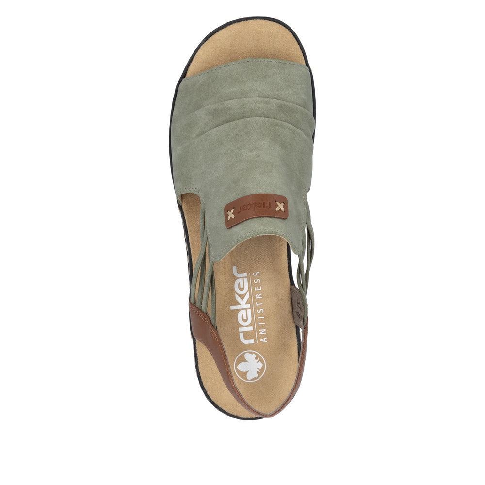 Rieker Regina 62962-52 Green Sandals